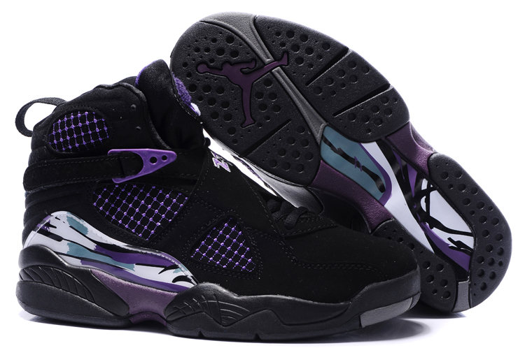jordan 8 black and purple